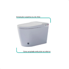 Vaso Para Banheiro Digital Smart Nero Branco