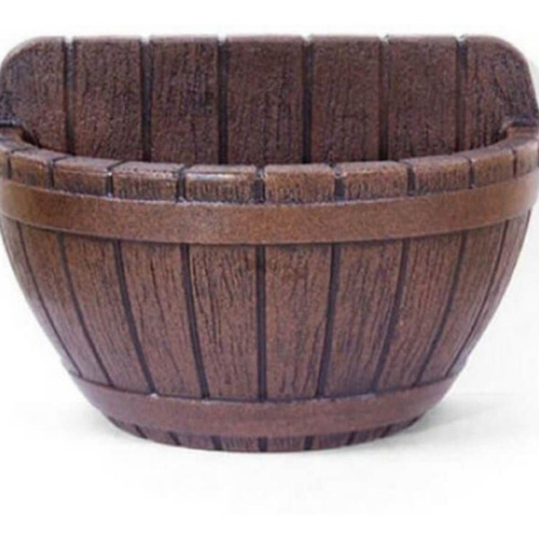 Vaso Para Flores Decorativo Tina Nutriplan Parede Carvalho