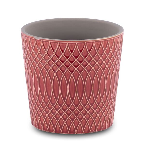Vaso Para Flores Suculentas E Plantas Cerâmica Vermelho Decor