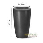 Vaso Para Planta Polietileno Nutriplan Cônico Preto