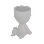 Vaso Para Planta Robert Plant Perna Cruzada Mãos Chão Branco