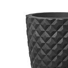 Vaso Para Plantas Diamante Cônico Preto