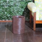 Vaso Para Plantas Grid Coluna  30x25 - Marrom Cafe 003