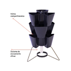 Vaso Para Plantas Horta Vertical Flores Jardim Suculenta Azul