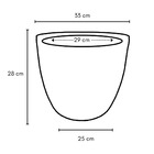 Vaso Para Plantas Redondo em Polietileno 28x33cm 19L Azul