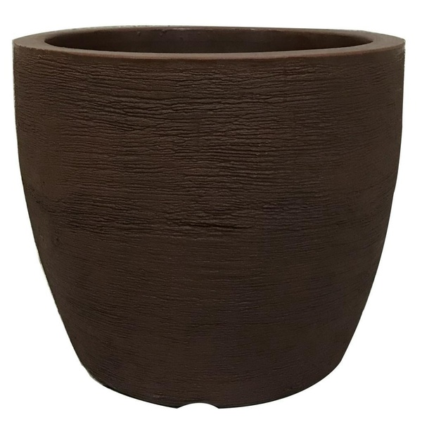 Vaso Para Plantas Redondo em Polietileno 28x33cm 19L Marrom