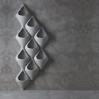 Vaso Parede 51x35cm Gota Japi Cimento