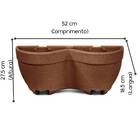 Vaso Parede Modular Duplo Cor Ferrugem Terraza (grande) Nutri