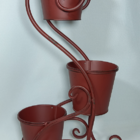 Vaso Pedestal Vermelho