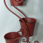 Vaso Pedestal Vermelho