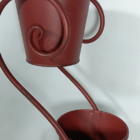 Vaso Pedestal Vermelho