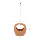 Vaso Pendente Cerâmico Bola Pequeno 15x14