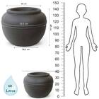 Vaso Persa Redondo 40 (68l) Cor Chumbo Nutriplan