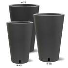 Vaso Petra Cônico 45 Com Prato (19l) Preto Nutriplan