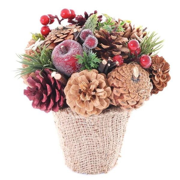 Vaso Pinha Decorativo 1pc 17x17x18,5cm Decoração De Natal