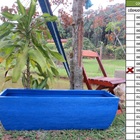 Vaso Planta 100x30 Jardineira Floreira Polietileno - Azul Ara