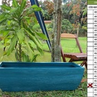 Vaso Planta 100x30 Jardineira Floreira Polietileno - Azul Tur