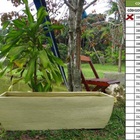Vaso Planta 100x30 Jardineira Floreira Polietileno - Bege Cas