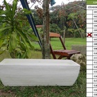 Vaso Planta 100x30 Jardineira Floreira Polietileno - Branco 0