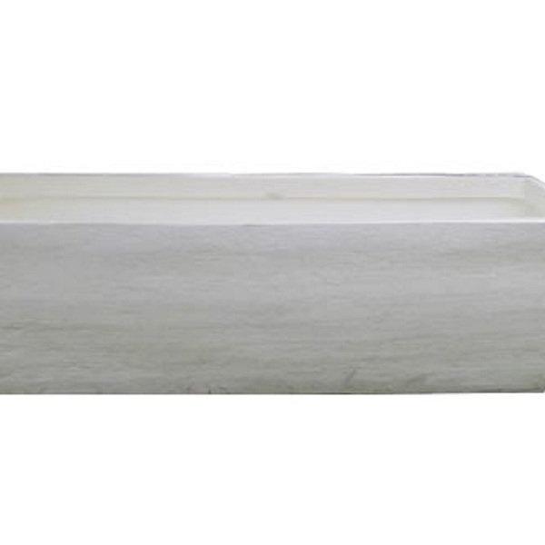 Vaso Planta 100x30 Jardineira Floreira Polietileno - Branco 0