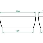 Vaso Planta 100x30 Jardineira Floreira Polietileno - Cinza Ci