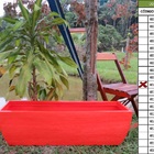 Vaso Planta 100x30 Jardineira Floreira Polietileno - Laranja