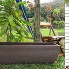 Vaso Planta 100x30 Jardineira Floreira Polietileno - Marrom C