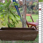 Vaso Planta 100x30 Jardineira Floreira Polietileno - Marrom C