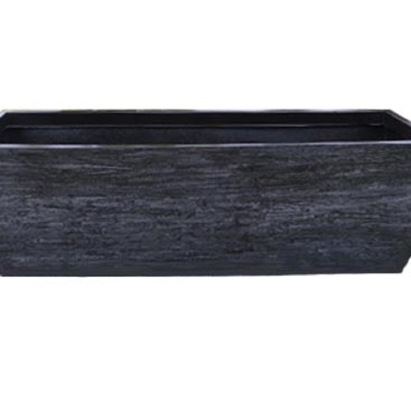 Vaso Planta 100x30 Jardineira Floreira Polietileno - Preto 002