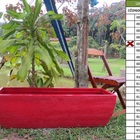 Vaso Planta 100x30 Jardineira Floreira Polietileno - Vermelho