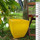 Vaso Planta 30x30 Moderno Trapézio Polietileno - Amarelo Gira