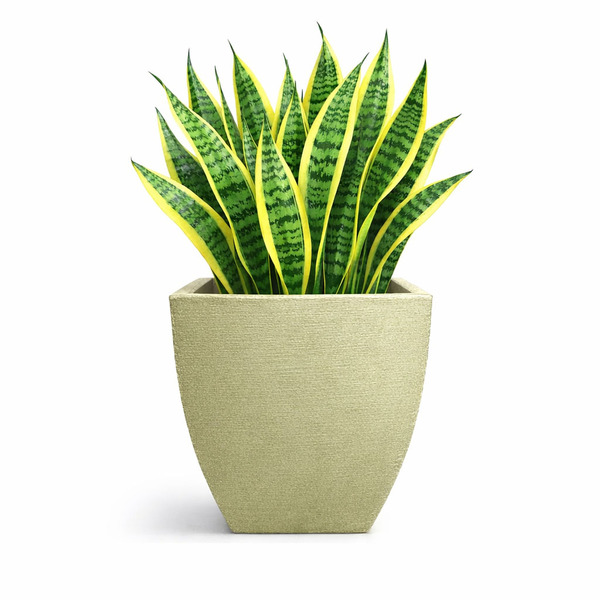 Vaso Planta 30x30 Moderno Trapézio Polietileno - Areia 001