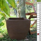 Vaso Planta 30x30 Moderno Trapézio Polietileno - Ferrugem 017