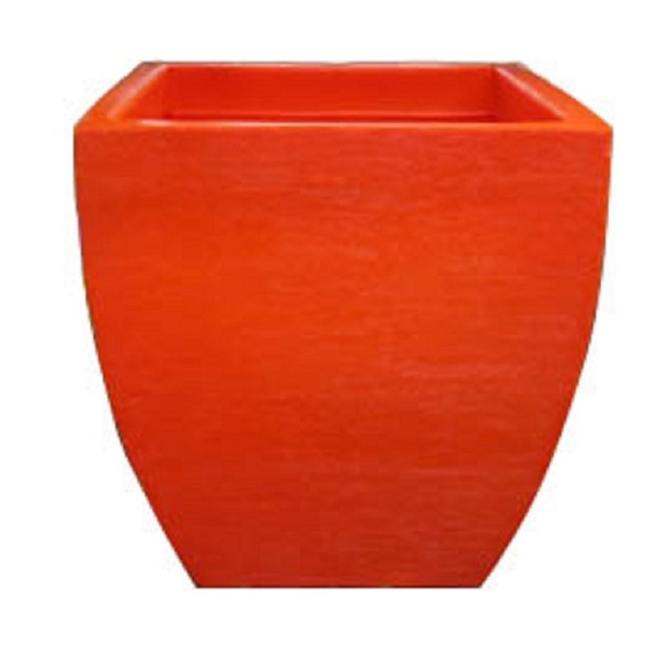 Vaso Planta 30x30 Moderno Trapézio Polietileno - Laranja Suns
