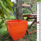 Vaso Planta 30x30 Moderno Trapézio Polietileno - Laranja Suns