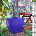 Vaso Planta 30x30 Moderno Trapézio Polietileno - Lilas Violet