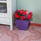 Vaso Planta 30x30 Moderno Trapézio Polietileno - Lilas Violet