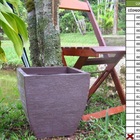 Vaso Planta 30x30 Moderno Trapézio Polietileno - Marrom Choco