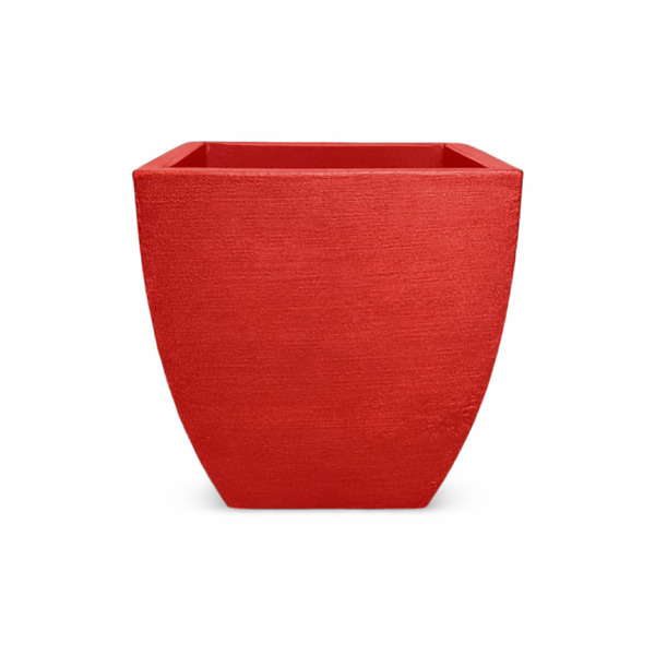 Vaso Planta 30x30 Moderno Trapézio Polietileno - Vermelho Pau