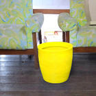 Vaso Planta 30x30 Oval Moderno Polietileno - Amarelo Girassol