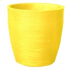 Vaso Planta 30x30 Oval Moderno Polietileno - Amarelo Girassol