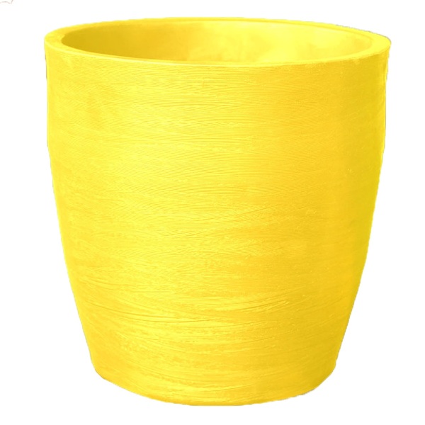 Vaso Planta 30x30 Oval Moderno Polietileno - Amarelo Girassol