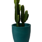 Vaso Planta 30x30 Oval Moderno Polietileno - Areia 001