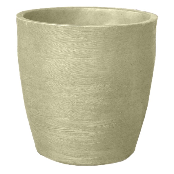 Vaso Planta 30x30 Oval Moderno Polietileno - Areia 001
