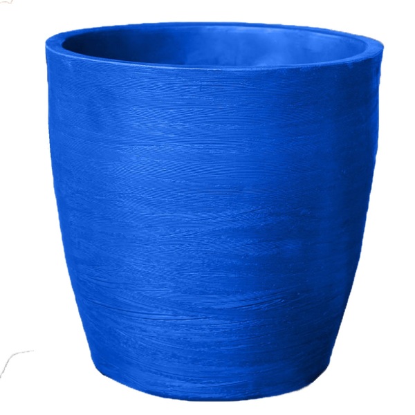 Vaso Planta 30x30 Oval Moderno Polietileno - Azul Escuro 013