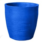Vaso Planta 30x30 Oval Moderno Polietileno - Azul Escuro 013