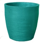 Vaso Planta 30x30 Oval Moderno Polietileno - Azul Turquesa 018