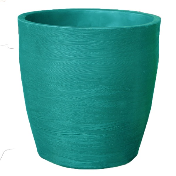 Vaso Planta 30x30 Oval Moderno Polietileno - Azul Turquesa 018