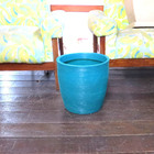 Vaso Planta 30x30 Oval Moderno Polietileno - Azul Turquesa 018