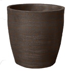 Vaso Planta 30x30 Oval Moderno Polietileno - Marrom Madeira 0